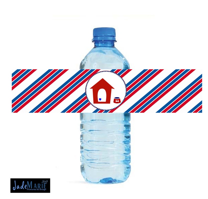 Puppy Party Water Bottle Labels Printable Labels DIY - Etsy