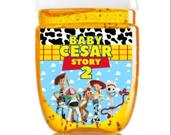 Labels only- Toy Story Themed Hand Sanitizer labels birthday party baby shower favors-- Peel and stick labels- Free Shipping!