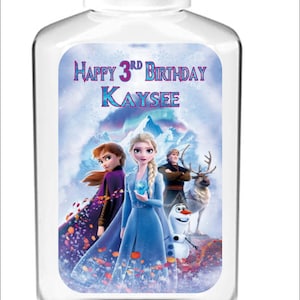 Labels only Frozen inspired Hand Sanitizer labels birthday party favors Digital or Peel and stick labels image 2