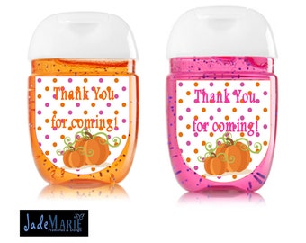 Labels only- Little Pumpkin Hand Sanitizer labels Baby Shower favors- Instant Download