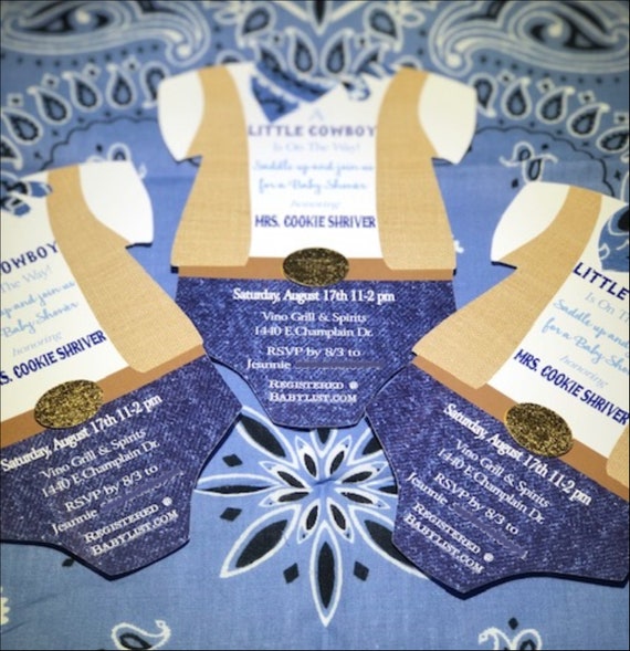 Cowboy Baby Shower Onesie Invitations Sip and See Baby Shower Onesie Invitation Boy or Girl Invite Il_570xn