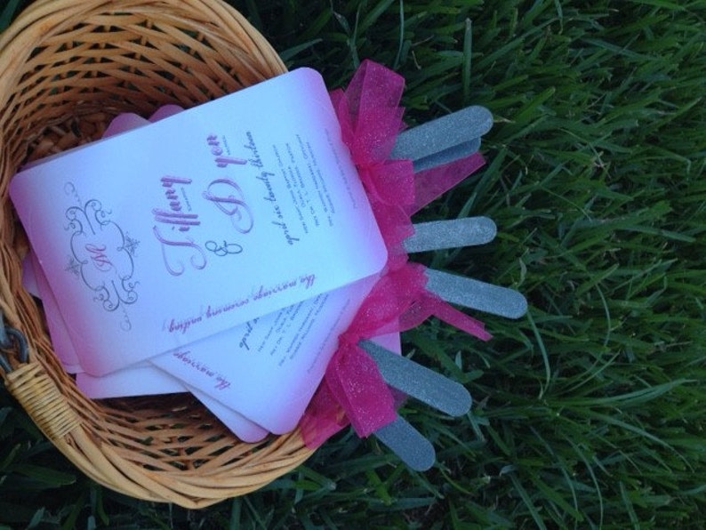 Elegant Wedding Program Fans Wedding Keepsake Souvenir Etsy