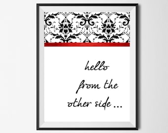 Adele--Inspired Digital Quote-Witam z drugiej strony Lyrics Instant Download