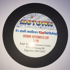 Classic Old School Einladung Party Hochzeit 45 Schallplatte Motown inspirierte Einladung
