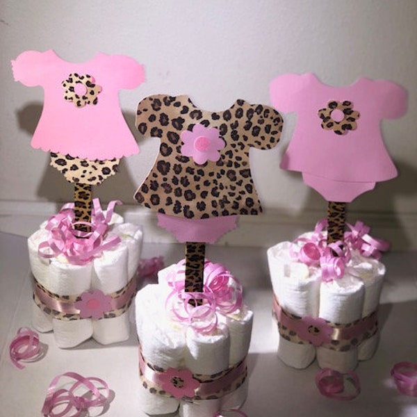 Adorable Baby Shower Mini Diaper cake centerpieces girl or boy