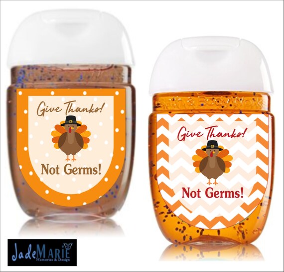 Labels only- Thanksgiving Holiday Hand Sanitizer labels- Instant Download Il_570xn