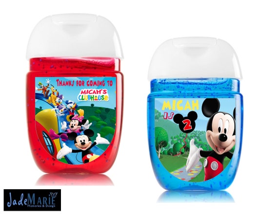 Labels only- Mickey Mouse Hand Sanitizer labels birthday party baby shower 1st Birthday favors-- Peel and stick labels- Free Shipping! Il_570xn
