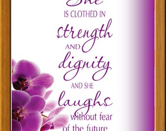 Proverbs 31 Printable Bible verse Art 8x10