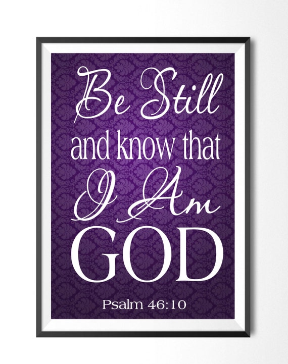 Psalm 46:10 Printable Bible verse Scripture Art 8x10 Il_570xn