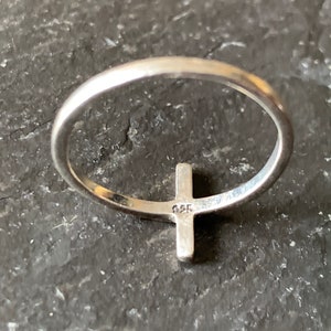 1 ornate cross sz 9 or simple cross sz 7 or primitive rustic Claddagh sz 8 sterling silver ring marked 925 unisex vintage gift for him her image 9