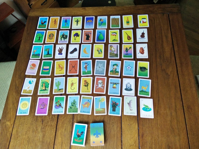 10 loteria game boards only DIY table confetti journal tucks Day of Dead Dia de los Muertos fiesta taco party decor DIY garland ornaments 52 loteria cardsonly