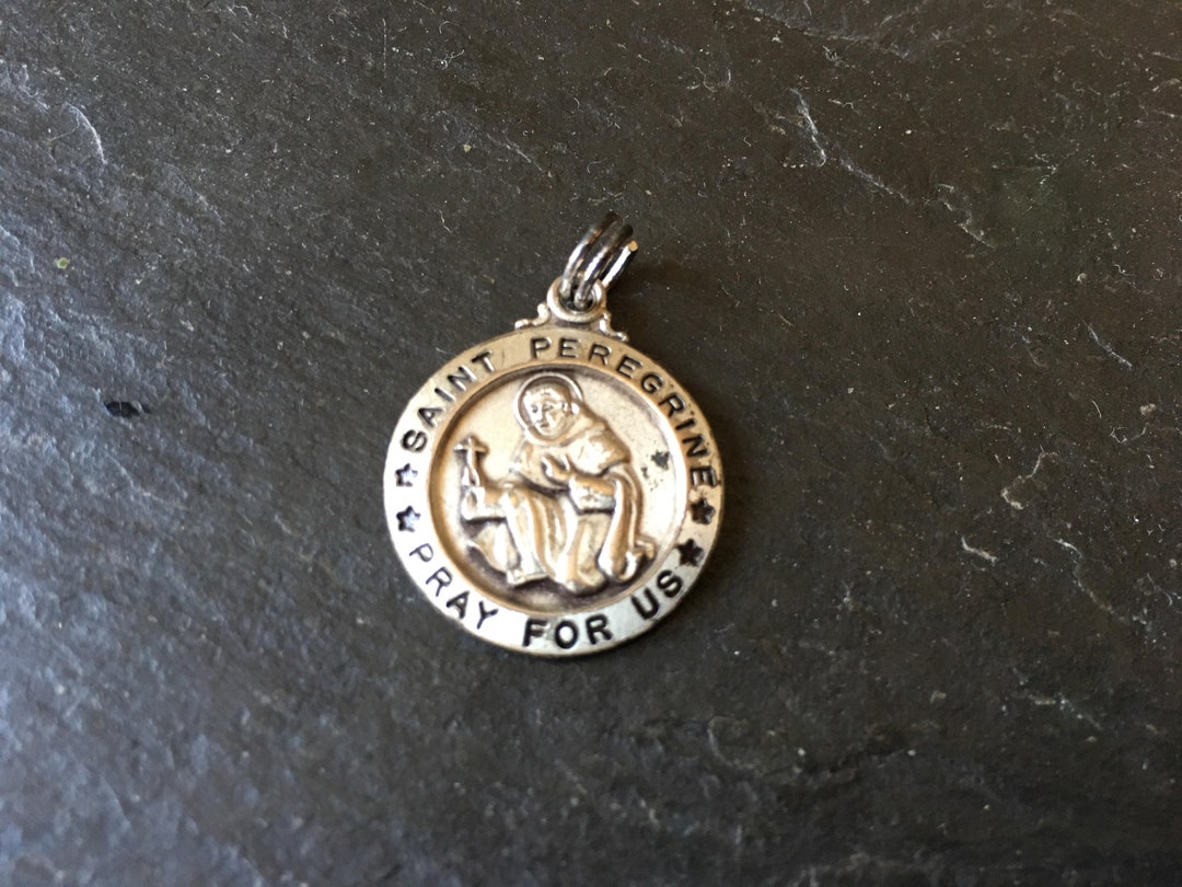 1x3/4 VTG 5.2g St Peregrine Sterling Chapel Mark Saint Medal 925 Silver ...