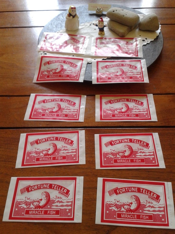 8 10 or 12 or 20+ Retro style Fortune Teller fish magic table confetti birthday beach fisherman Quinceañera Sweet 16 unisex party favors