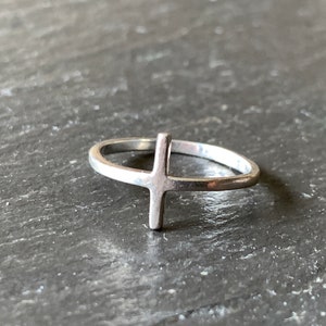 1 ornate cross sz 9 or simple cross sz 7 or primitive rustic Claddagh sz 8 sterling silver ring marked 925 unisex vintage gift for him her SIMPLE CROSS RING