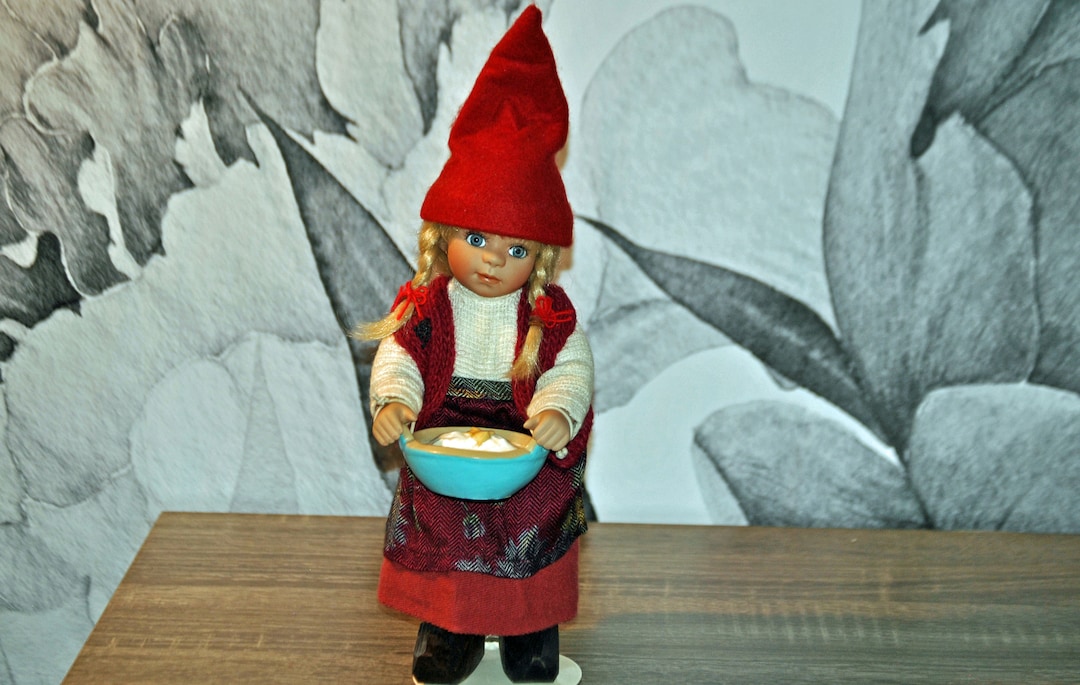 Vintage DUTCH DOLL Red Pointed Hatwooden Shoessigned B.F. Etsy