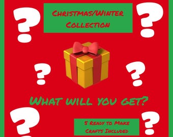 5 Surprise Mystery Random Ready to Make Craft Kits - Christmas + Winter Collection