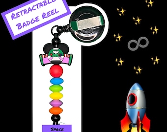 BUZZ LIGHTYEAR - Toy Story Movies Beaded Pen, Keychain, Retractable Badge Reels