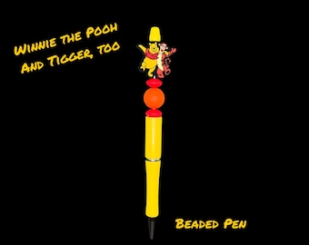 WINNIE the POOH & TIGGER Too - Beaded Pen, Keychain, Retractable Badge Reels