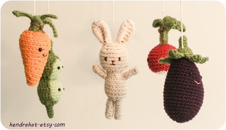 Little Veggie Baby Mobile Crochet Pattern image 2