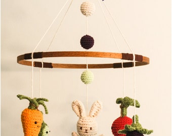 Little Veggie Baby Mobile Crochet Pattern