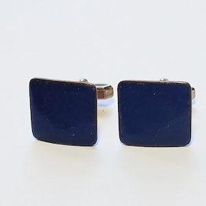 Vintage German blue enamel Cufflinks