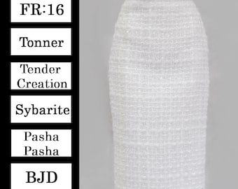 ELENPRIV leopard suede pencil skirt wlining {Choose size} Fashion royalty FR:16 Sybarite Tonner Tyler PashaPasha Tender Creation dolls