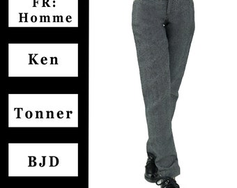 ELENPRIV light blue denim pants for 16/" Tonner Homme Matt O/'Neill body dolls