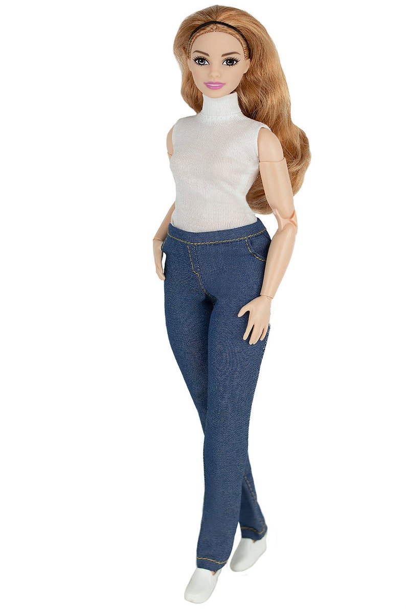 FA-007-CR-03 jeans denim pants color 3 for Barbie Curvy | Etsy