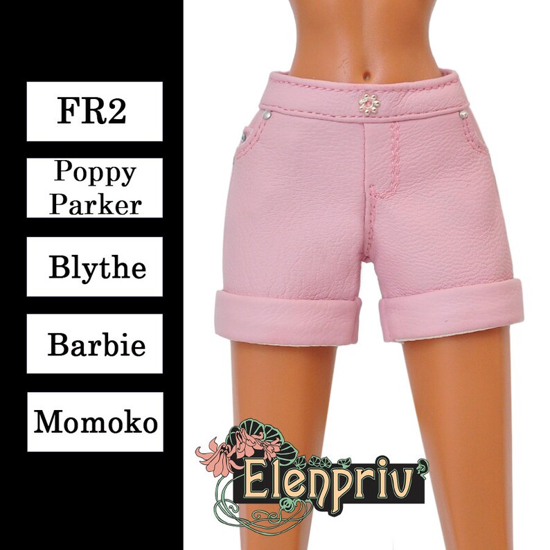 pink leather shorts