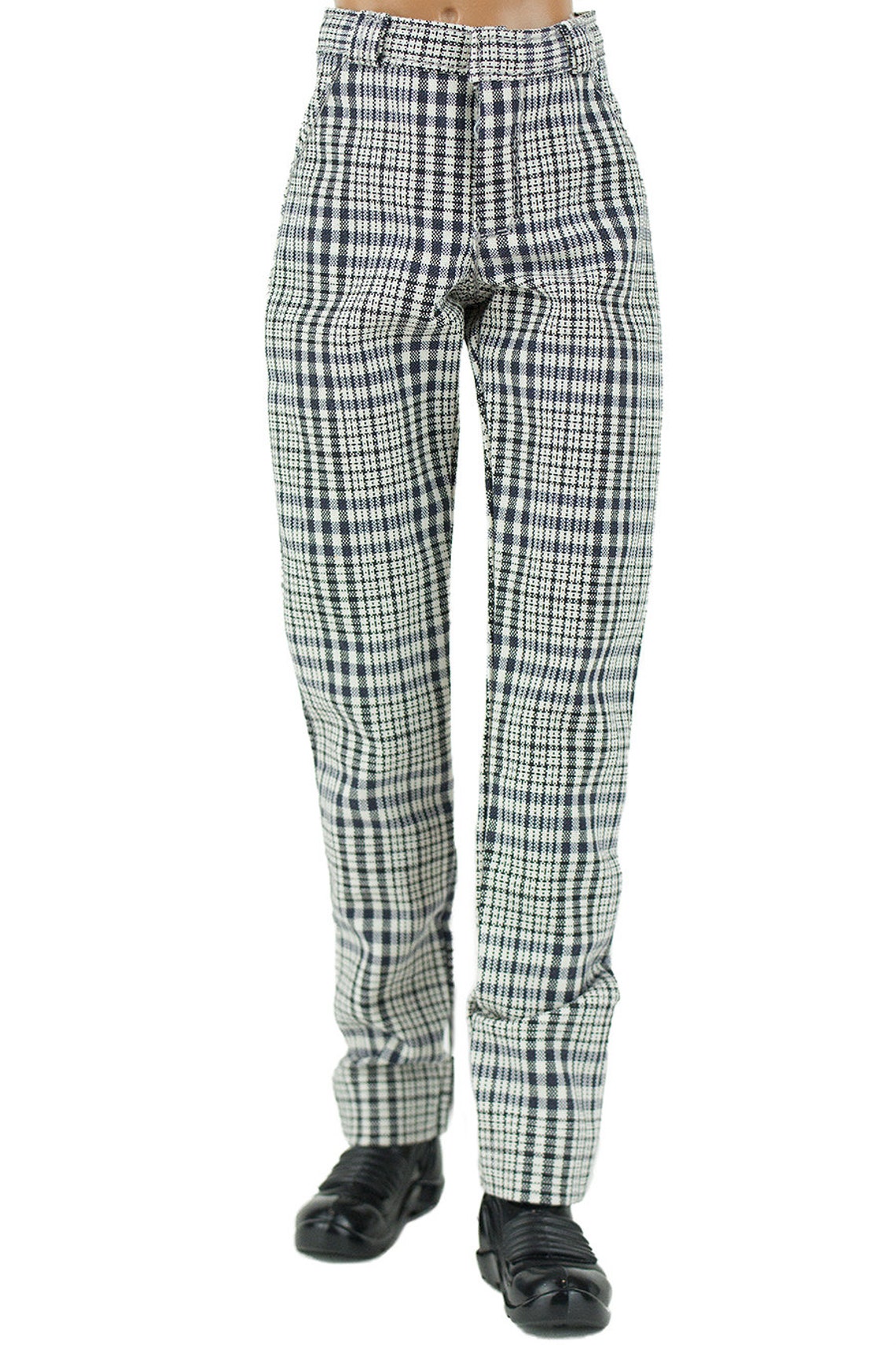 Gray cotton checkered pants 12 Fashion royalty FR Etsy