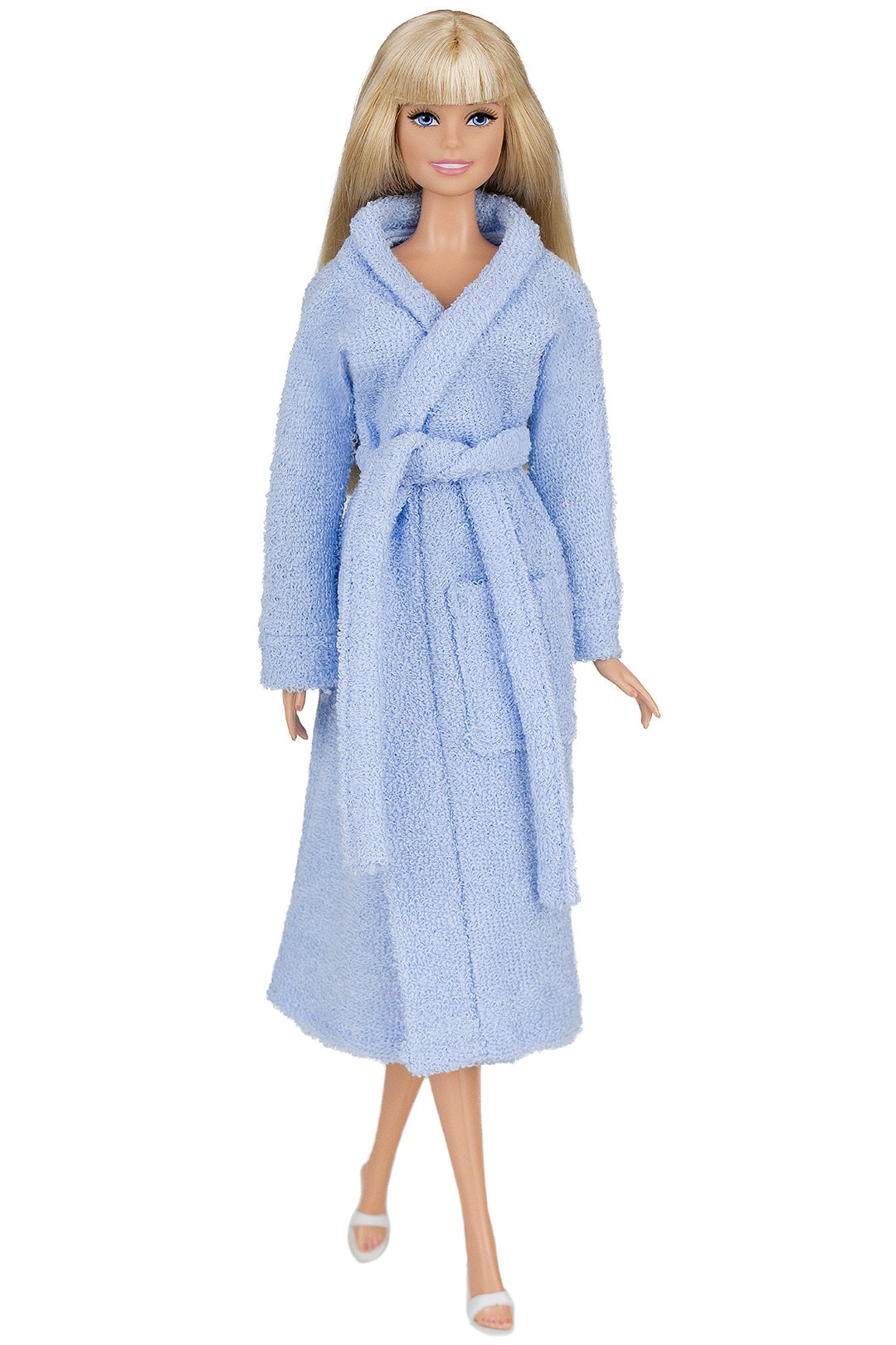 ELENPRIV FA024 Blue bathrobe with belt for Barbie Pivotal Etsy