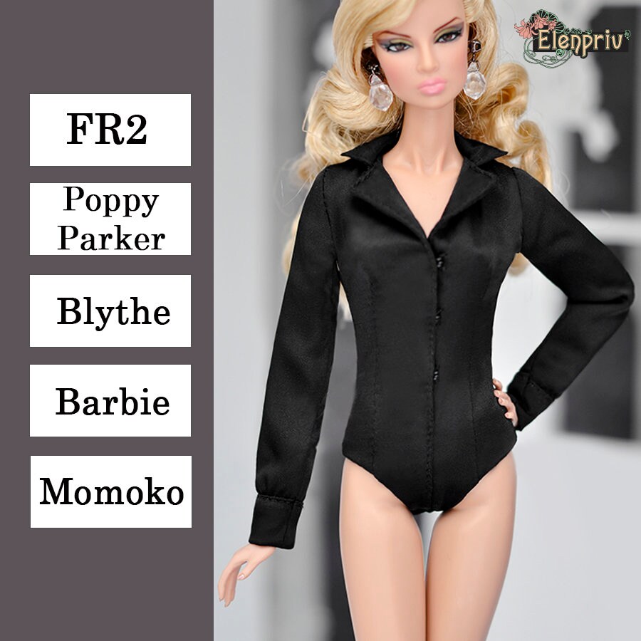 ELENPRIV black silk body shirt with lining {Choose size} Fashion roya…
