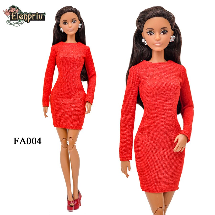ELENPRIV FA-004 stretch jersey mini-dress {Choose color} for Barbie P…