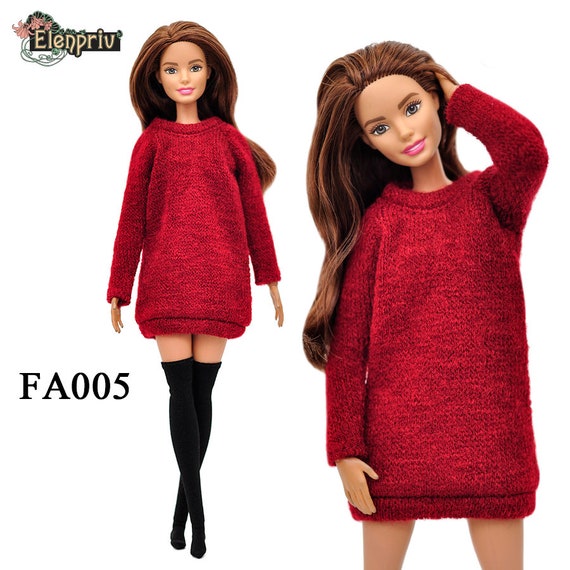 wine red sweater dress