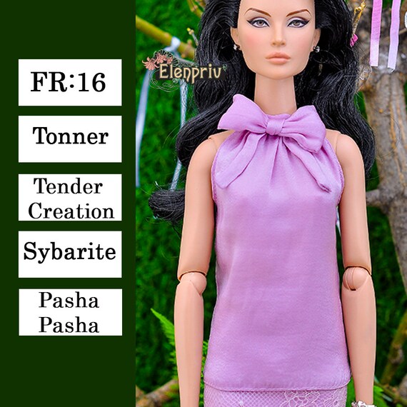 ELENPRIV FA outfit#21 white jacket+shorts+white top for Barbie Pivotal MTM dolls