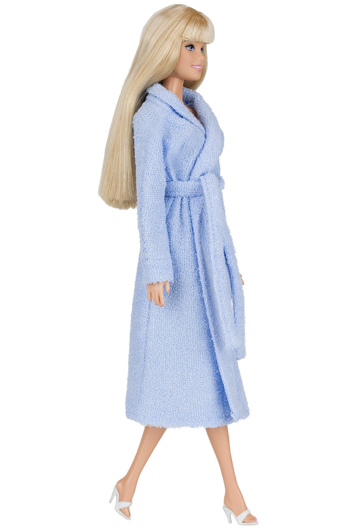 ELENPRIV FA024 Blue bathrobe with belt for Barbie Pivotal Etsy