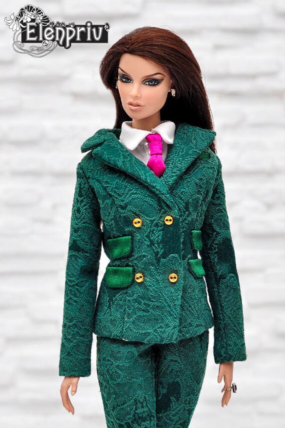 NEW BLACK PATENT LEATHER /& PINK SATIN /& MESH TOP FOR CURVY BARBIE DOLL