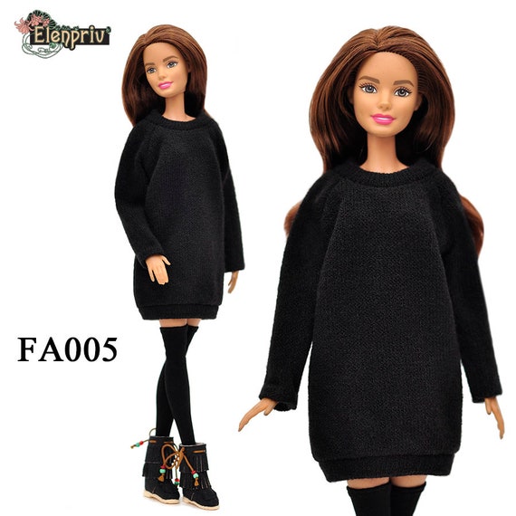 sweater dress and stockings