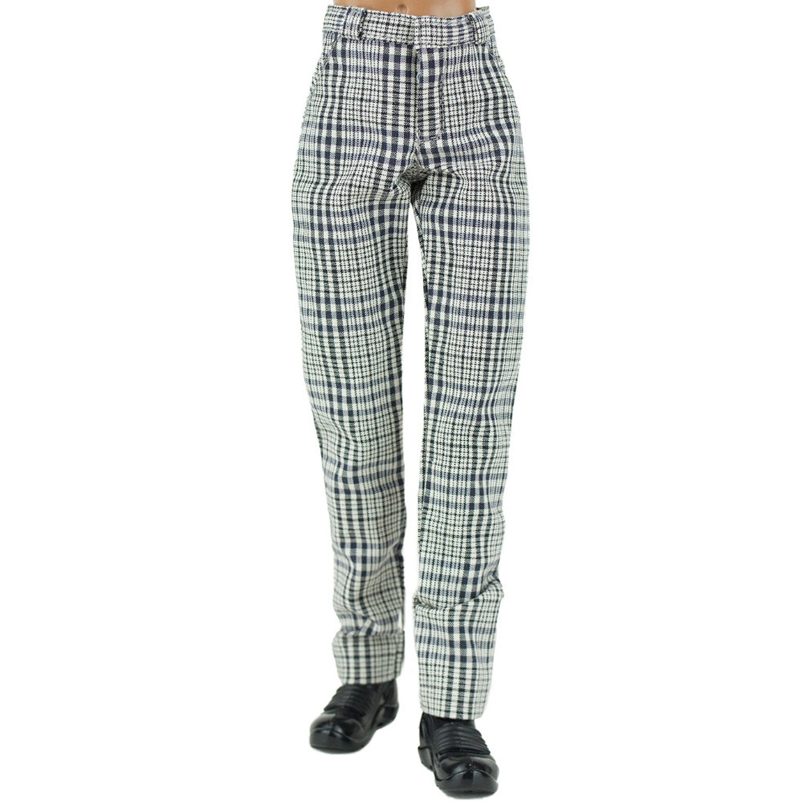 Gray cotton checkered pants 12 Fashion royalty FR Etsy