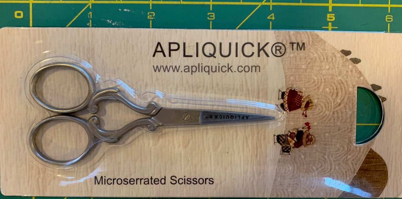 Apliquick Small Microserrated Sewing Scissors, 4-Inch