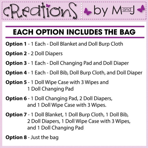 Doll diaper bag set sale