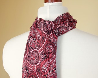 Mens TOOTAL Red Paisley Scarf - 1960s British Mod Style! - Etsy UK
