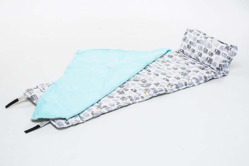 Organic Nap Mat Elephants with Attached Organic Blanket and Etsy