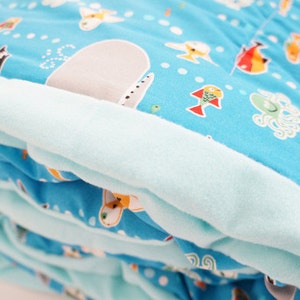 Organic Toddler Comforter/Baby Play Mat Ocean Life image 2