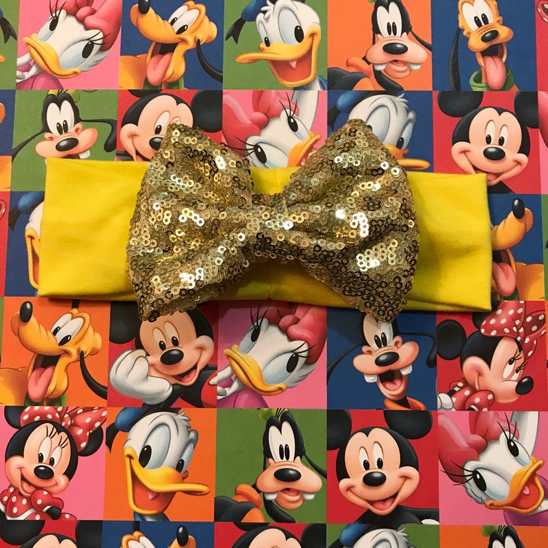 Cute Gold Sequin Baby Headband