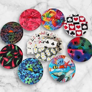 POCKET Playing Card Holder, Handmade Card Organizer with Recycled CD’s, Paw Prints, Flowers, Chili Peppers, Dogs, Cats and more