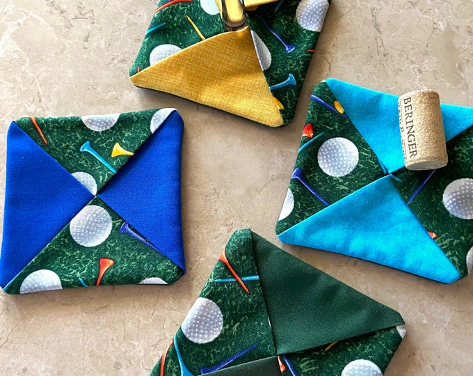 Golf Ball Drink Coasters Party Table Decor Golfer Gift Etsy