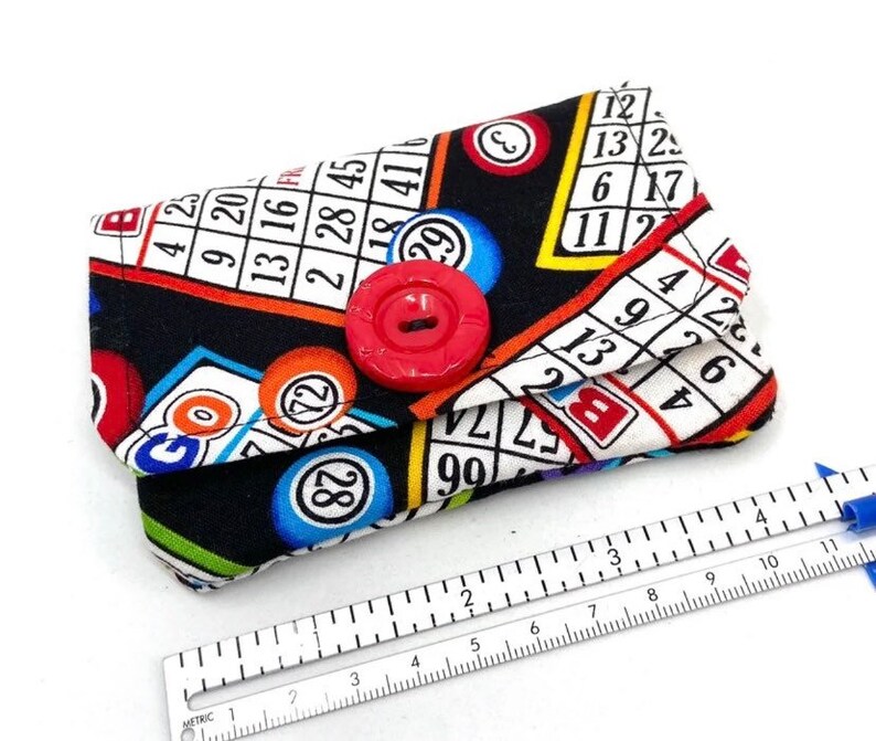 Bingo Fabric Card Holder Bingo Bag Gift Credit Card Case Etsy