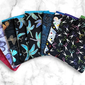 Handmade Fabric Cell Phone Pouch, Open-End Sunglass Case, Butterfly Dragonfly Sewing Patterns