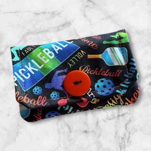 Pickleball Card Holder Wallet, Pickleball Gift, Minimalist Pocket Wallet, Business Card Case, Gift Card Holder